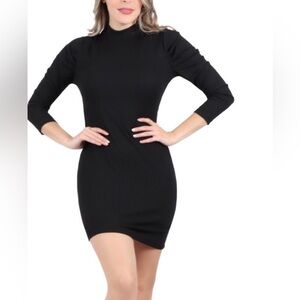 Barneys New York CO-OP cashmere sweaterdress Black Long Sleeve Dress